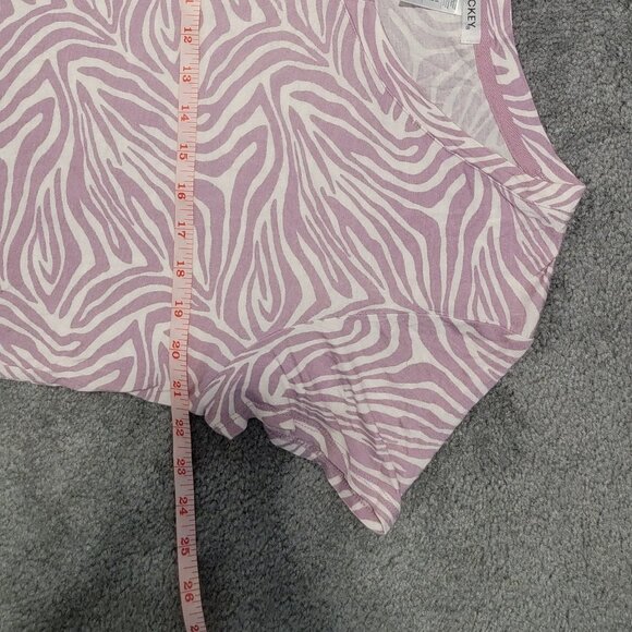 Jockey Cooling Comfort Short Sleeve Sleepshirt, Medium, Lilac Striations - Picture 7 of 11